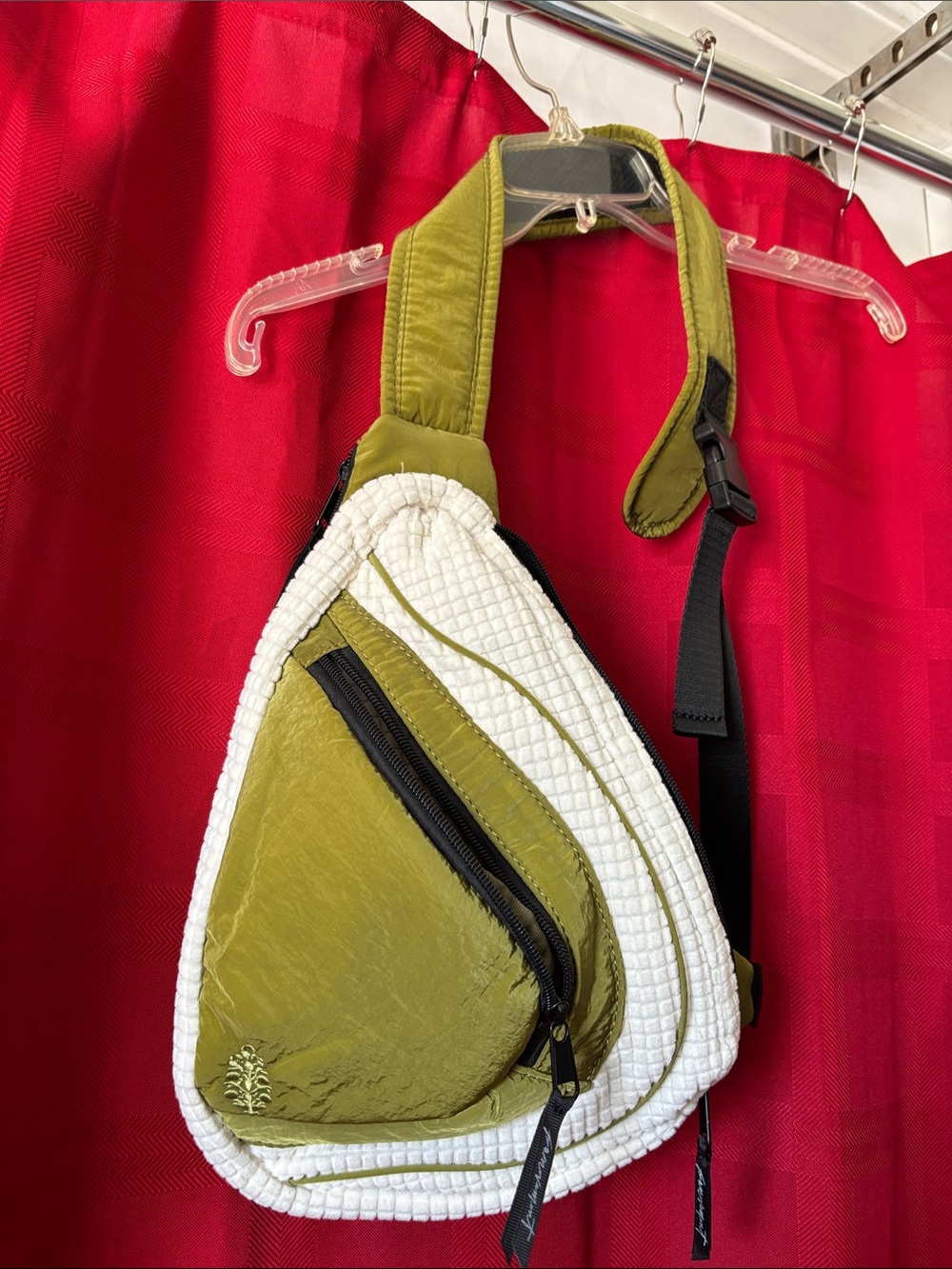 Olive Green and White Crossbody Sling Bag -FREE MOVEMENT